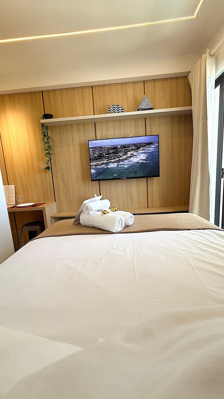 Studio lindo e moderno com vista mar - CL615