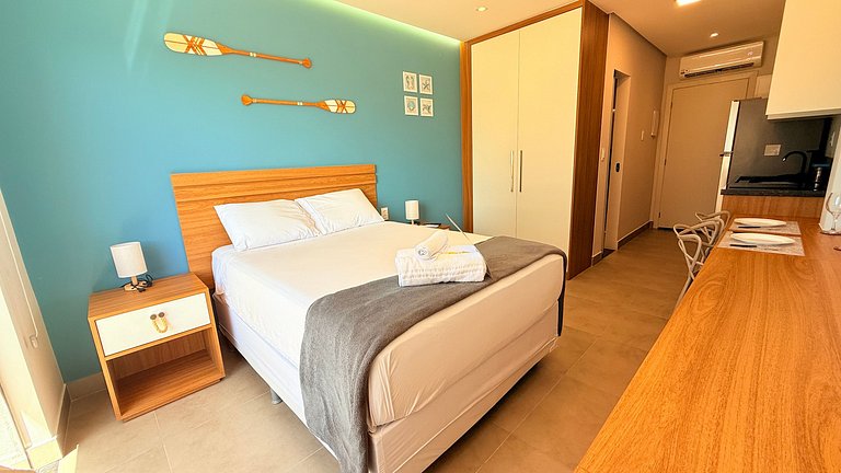 Estilo e leveza a 300m da praia - Stella Studio